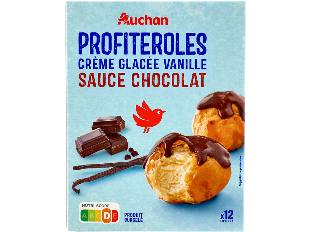 Profiteroles com recheio baunilha