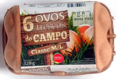 6 Ovos Frescos do Campo Classe M/L