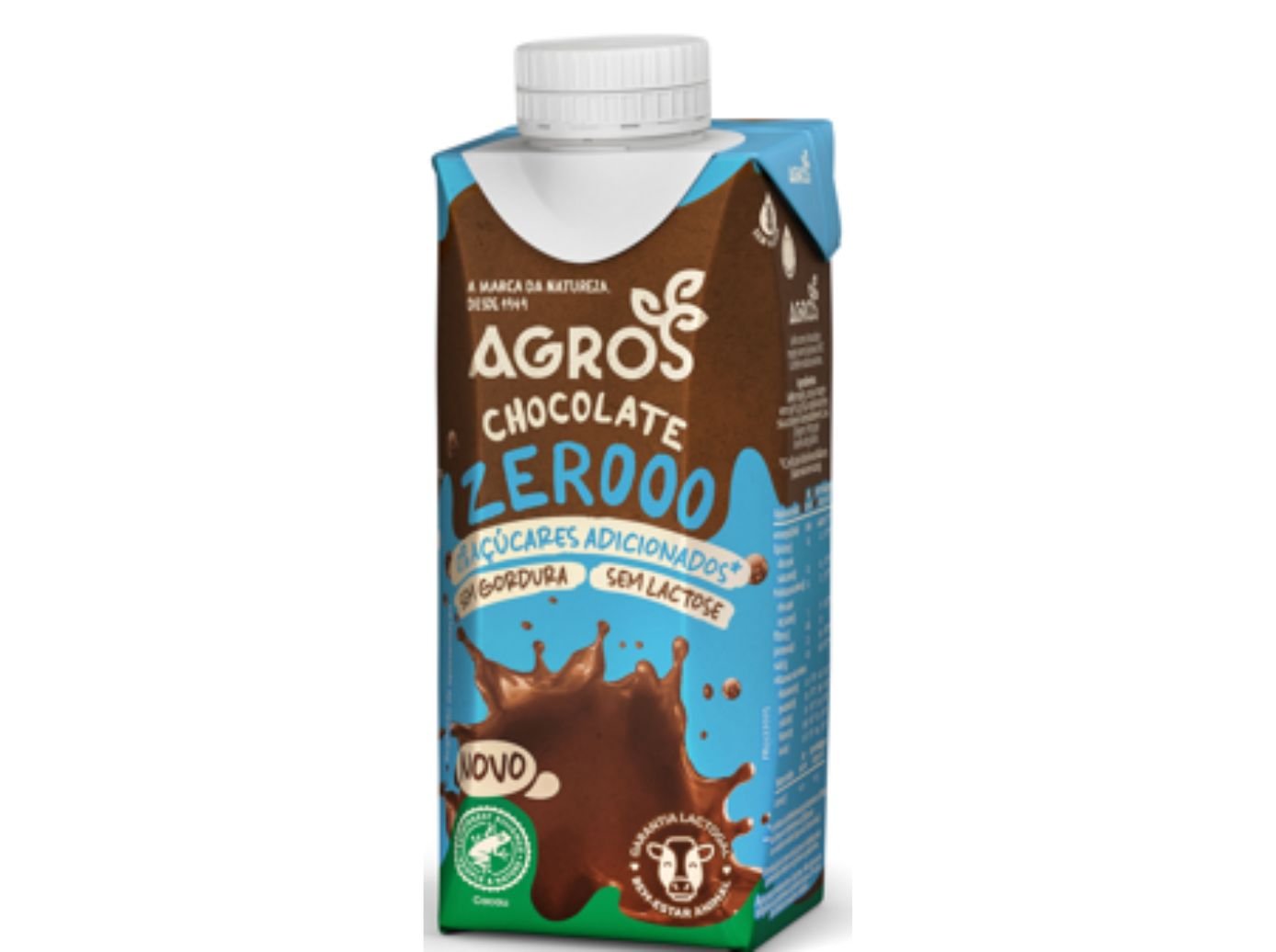 Leite com chocolate magro sem lactose UHT
