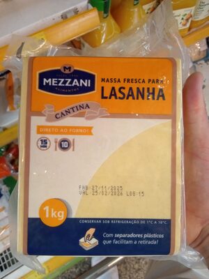 MASSA FRESCA PARA LASANHA CANTINA MEZZANI