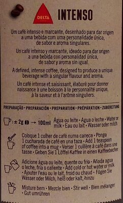 Café solúvel intenso