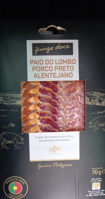 Paio do lombo porco preto Alentejano