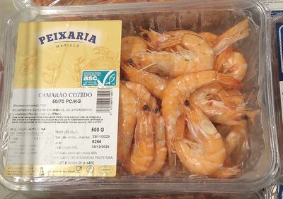 Camarão Cozido 50/70 pc/kg Peixaria