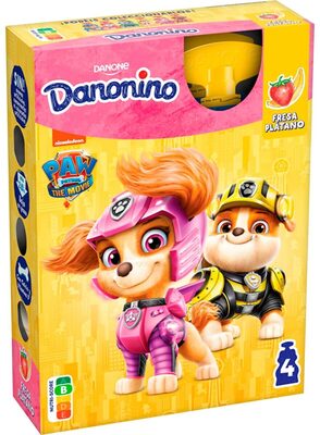 Danonino para llevar sabor fresa y plátano