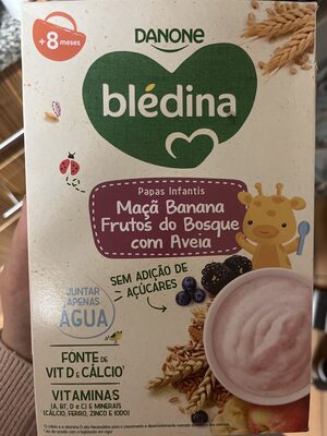 Papas Infantis Maçã Banana Frutos do Bosque com Aveia