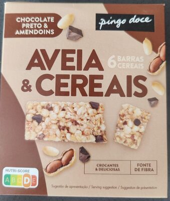 Barra Aveia & Cereais Chocolate Preto & Amendoins