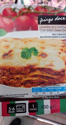 Lasanha Bolonhesa com Queijo Emmental