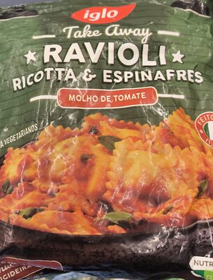 Ravioli Ricotta & Espinafres Molho de Tomate Take Away