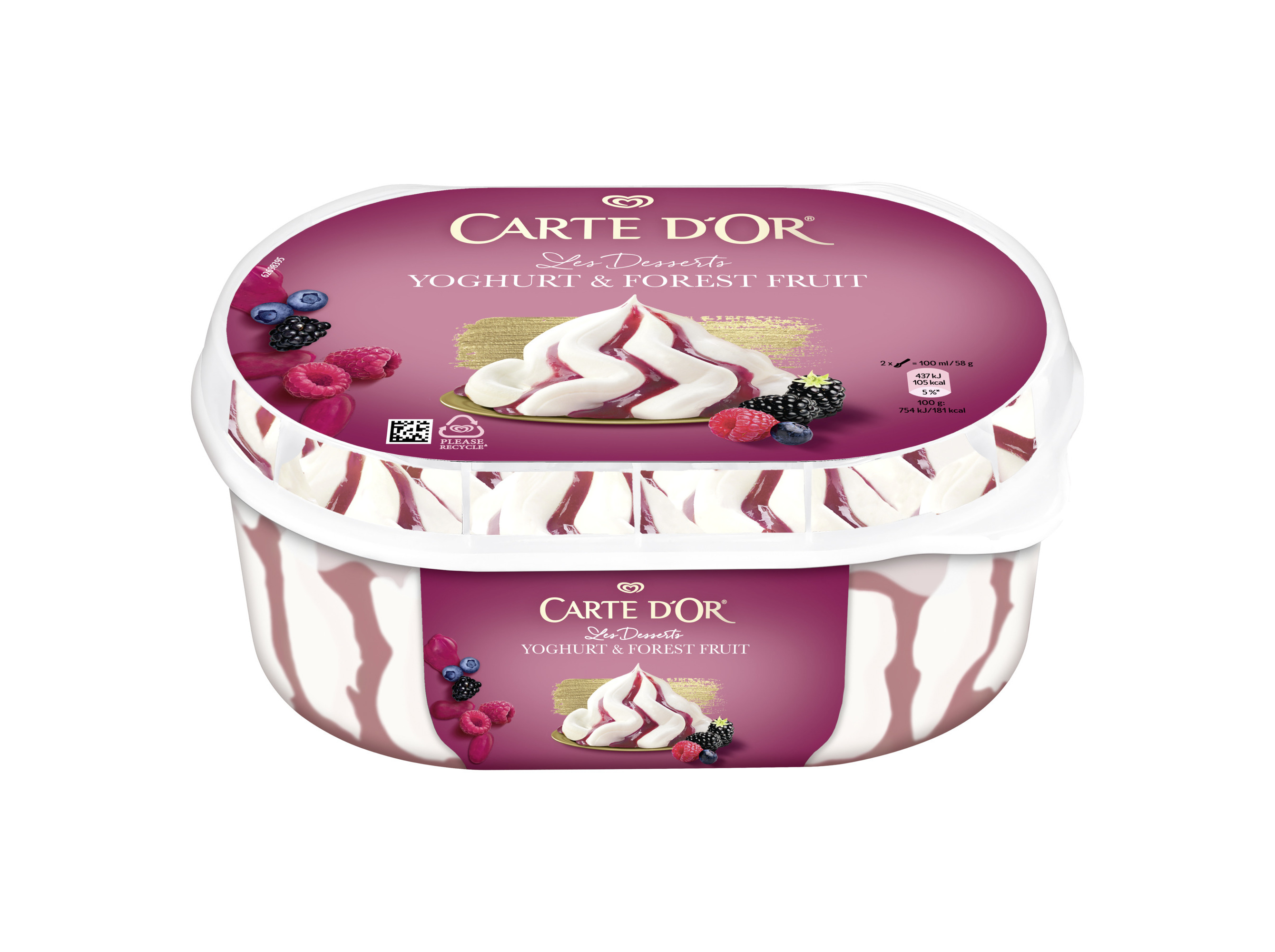 Gelado Nata e Sorbet Frutos Vermelhos