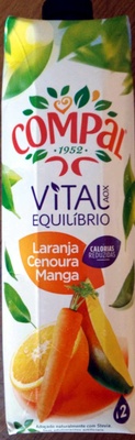 Néctar de laranja, cenoura e manga - Vital equilíbrio