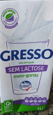 Leite meio gordo sem lactose