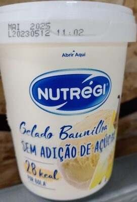 Gelado Baunilha Sem Adição de Açúcar