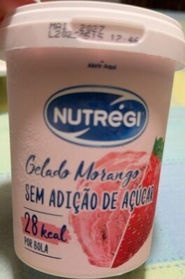 Gelado Morango Sem Adição de Açúcar