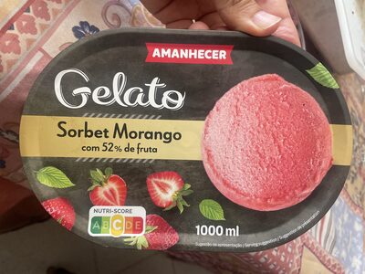 Gelato sorbet morango