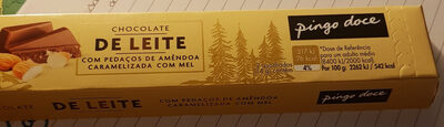 Chocolate de Leite  com Pedaços de Amêndoa Caramelizada com Mel