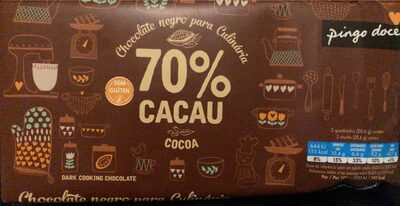 Chocolate Negro para Culinária 70% Cacau