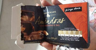 Chocolate  pingo dove amendoas caramelizadas