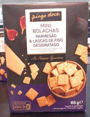 Mini Bolachas Parmesão & Lascas de Figo Desidratado