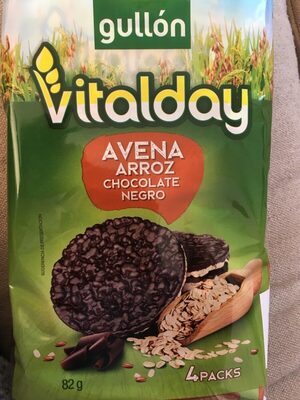Vitalday tortitas de avena y arroz con chocolate negro