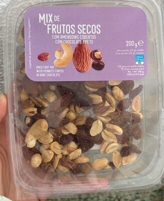Mix de Frutos Secos com Amendoins Cobertos com Chocolate Preto