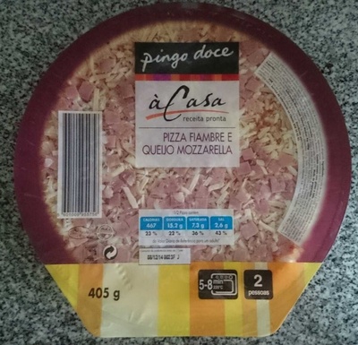 Pizza Fiambre e Queijo Mozzarella
