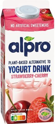Plant-based alternative to Yoghurt drink Strawberry-cherry flavour