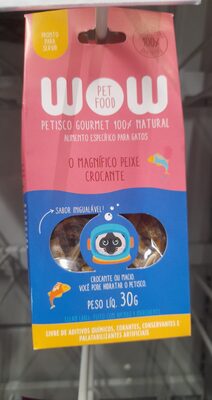 Snack Gatos Wow 30gr Peixe Crocante
