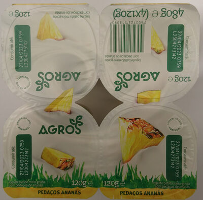 Iogurte com Pedaços de Ananás