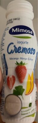 Iogurte cremoso morango manga ginkgo