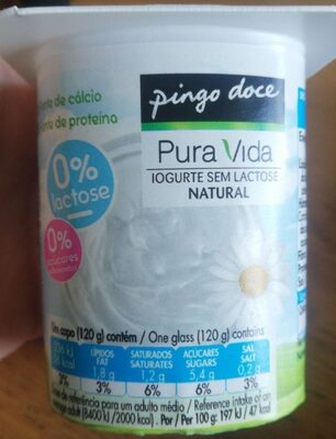 Iogurte sem Lactose Natural