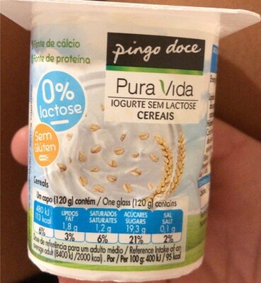 Iogurte sem Lactose Cereais