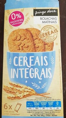 Bolachas Matinais Cereais Integrais