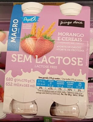 Morango e Cereais Sem Lactose