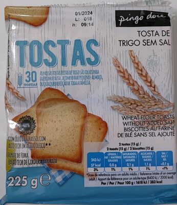 Tosta de Trigo sem Sal