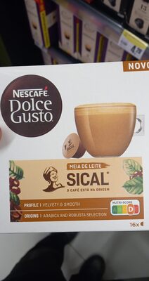 Cápsulas Dolce Gusto Sical Meia Leite 16 uni