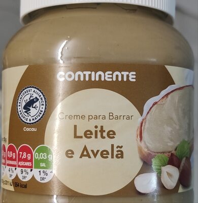 Creme para Barrar Leite e Avelã
