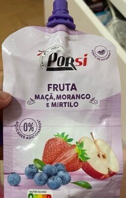 Fruta Maçã, Morango e Mirtilo