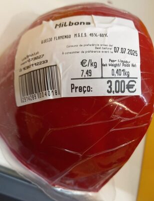 Queijo Flamengo M.G.E.S. 45%-60%
