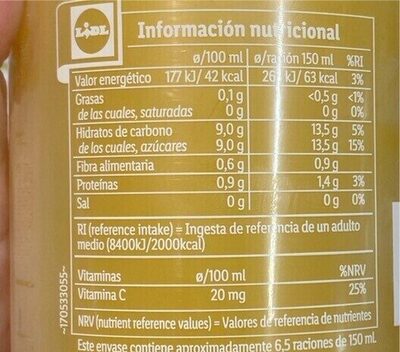 Zumo de Naranja  con Pulpa exprimido